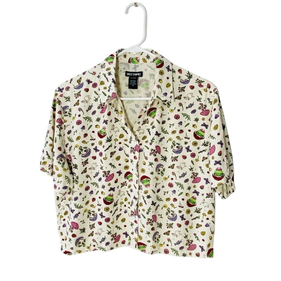 HOT TOPIC Frog Mushroom Rabbit Top - Picture 2 of 5